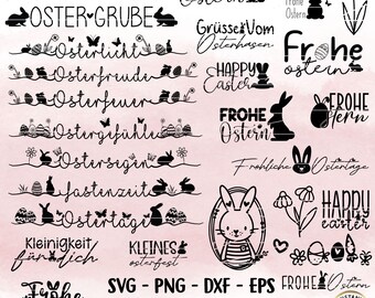 Plotterdatei Ostern, Frohe Ostern, Laserdatei Ostern, Cricut, Osterhase png, Frühling PNG, Clipart Hase dxf, eps, Sublimation, Digistamp