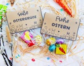 Druckvorlage Ostern Ostergeschenkidee, Kleinigkeit Ostermitbringsel, Geschenkidee Ostern, Eiersuche in der Tüte, Vorlage zum Drucken PDF