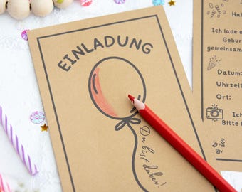 Einladung Kindergeburtstag, Schokolinsen Einladung druckbar Geburtstag Kinder digitale Geburtstagseinladung, pdf Druckvorlage zum ausdrucken