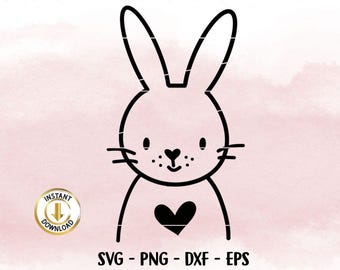 Easter Plotter File, Happy Easter, Easter Laser File, Cricut, Easter Bunny Png, Spring PNG, Clipart Bunny dxf, eps, German Quotes Digistamp
