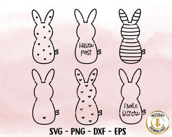 Easter Plotter File, Happy Easter, Easter Laser File, Cricut, Easter Bunny Png, Spring PNG, Clipart Bunny dxf, eps, German Quotes Digistamp