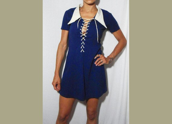 M - 1960s Sailor Girl Dress