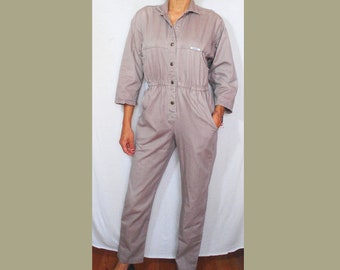 S - 1980s Stormy Gray Denim Jumpsiut by IDEAS