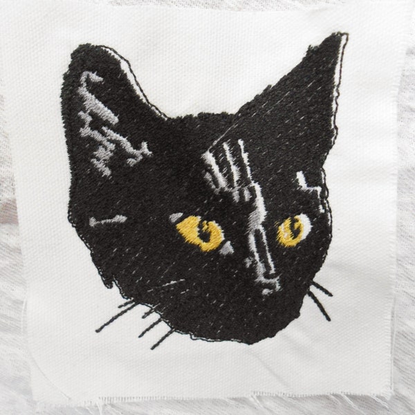 Large Black Cat Patch