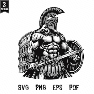 Guerreiro Espartano Svg, Soldado Espartano Antigo Svg, Gladiador, Roma Espartana, Espartano Grego SVG PNG Clipart Arquivos de Corte Gravura Silhueta