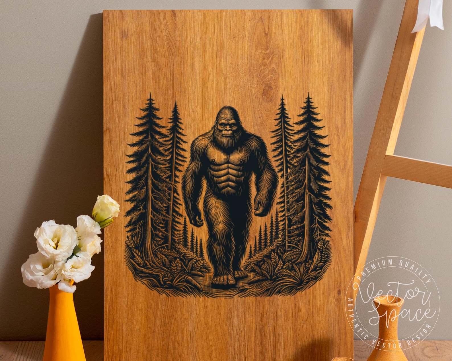 Bigfoot SVG | Sasquatch Forest Clipart | Mythical Creature Vector ...