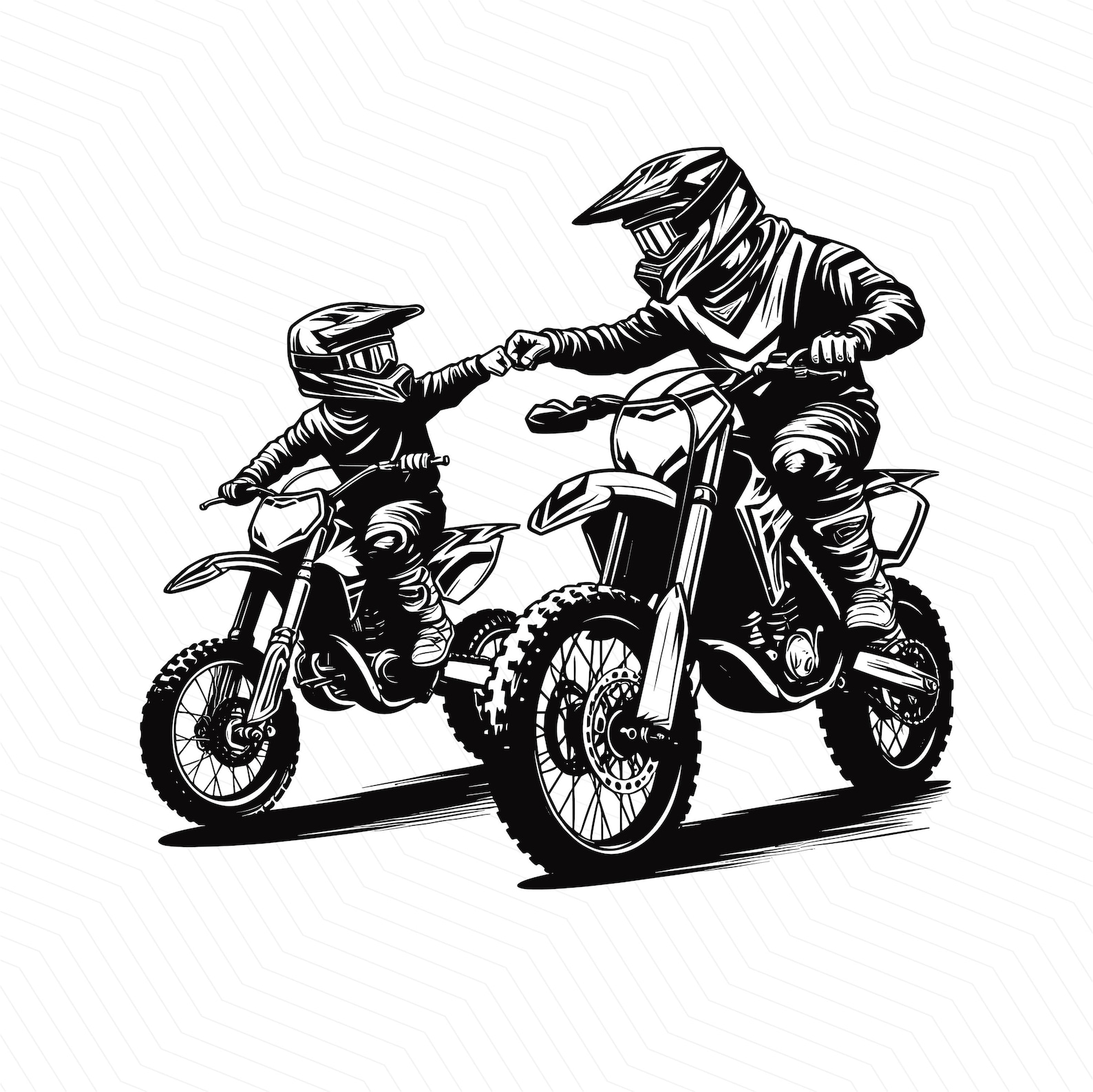 Father and Son Motocross SVG, Motocross Dad, Dirtbike, Kids Motocross