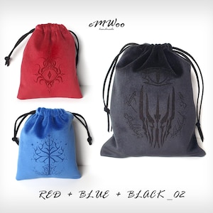 BAG | BLACK | DICE K6 | pouch | War Of The Ring |  The Battle of Five Armies | Board Games