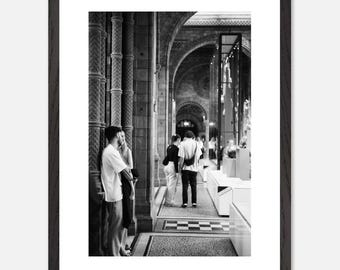 London Museum Photo Print – Black and White Wall Art, Framed