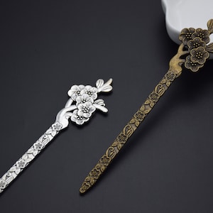 1Piece Metal Hair Sticks,Flower Hair Sticks,Tree Hair Pins,Floral Hair Stick,Metal Hair Pins,Metal Hair Picks ,Metal Hair Clips,13cm length