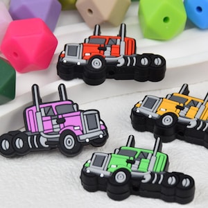 Trailer Truck Car Silicone Beads,Silicone Focal Beads,Charms Beads,Crafting Supplies,Beading Supplies,Wholesale Beads,Bulk Beads DIY