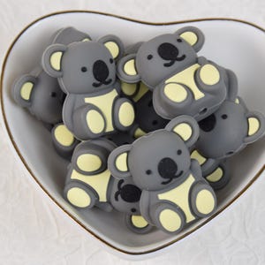 Cartoon Koala Tier Silikon Perlen, Silikon Fokal Perlen,Charms Perlen,Handwerk Zubehör,Perlen Zubehör,Großhandel Perlen,Bulk Perlen DIY