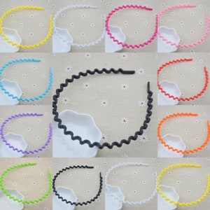 50Pcs 5mm wave plastic headband core blank,plastic hair bands with teeth,DIY head craft,hair accessory