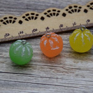 10 Cabochon in resina Arancio Frutta Cabochons Charms Fai da te Artigianato Decorazione Accessorio Scrapbooking Cab Cameo Gioielli Fare 20x16mm