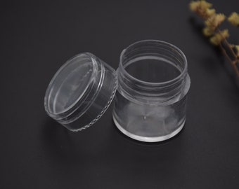 12Pieces 25mmx28mm round clear plastic box,transparent ps box with lid,clear box container,plastic cases AB51