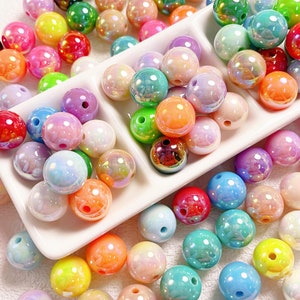 16mm Acrylic Beads,Glossy Bubblegum Beads,Round Gumball Bead,DIY Phone Straps/Pen Beads,Keychain/Bracelet/Necklace Bead,Craft Accessories