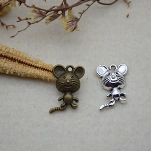 20 mouse mice rat charms pendants,necklace charm,jewelry charm,jewelry pendant,20x14mm