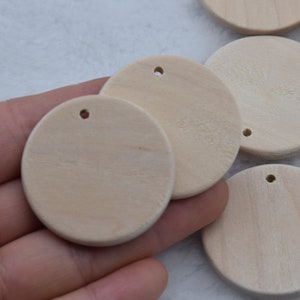 Round Coin Wooden Pendant,Natural Wood Earring Charm,Circle Earring Blanks,Wood Dangle,Wooden Drop,DIY Jewelry Making Supplies,34x34x4mm