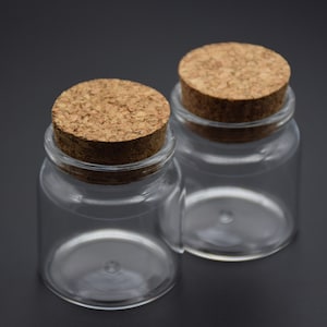 1Pcs 50ml Empty Clear Glass Bottles With Corks Stopper,Transparent Vials Jars Containers,Wishing Message Bottles Wedding Decoration Gifts
