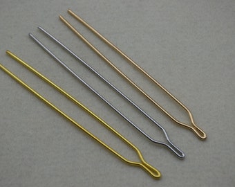 5 metal hair combs,wire combs,wedding bridal combs,hair fork pin,hair pick stick,hair accessory,head supplies,DIY combs,125mmx15mm