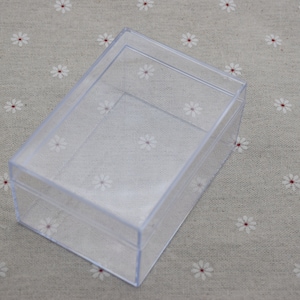 Boîte rectangulaire en plastique transparent 100mm x 70mm x 50mm, boîte ps transparente avec couvercle, conteneur transparent, étuis en plastique AB115 1 pièce