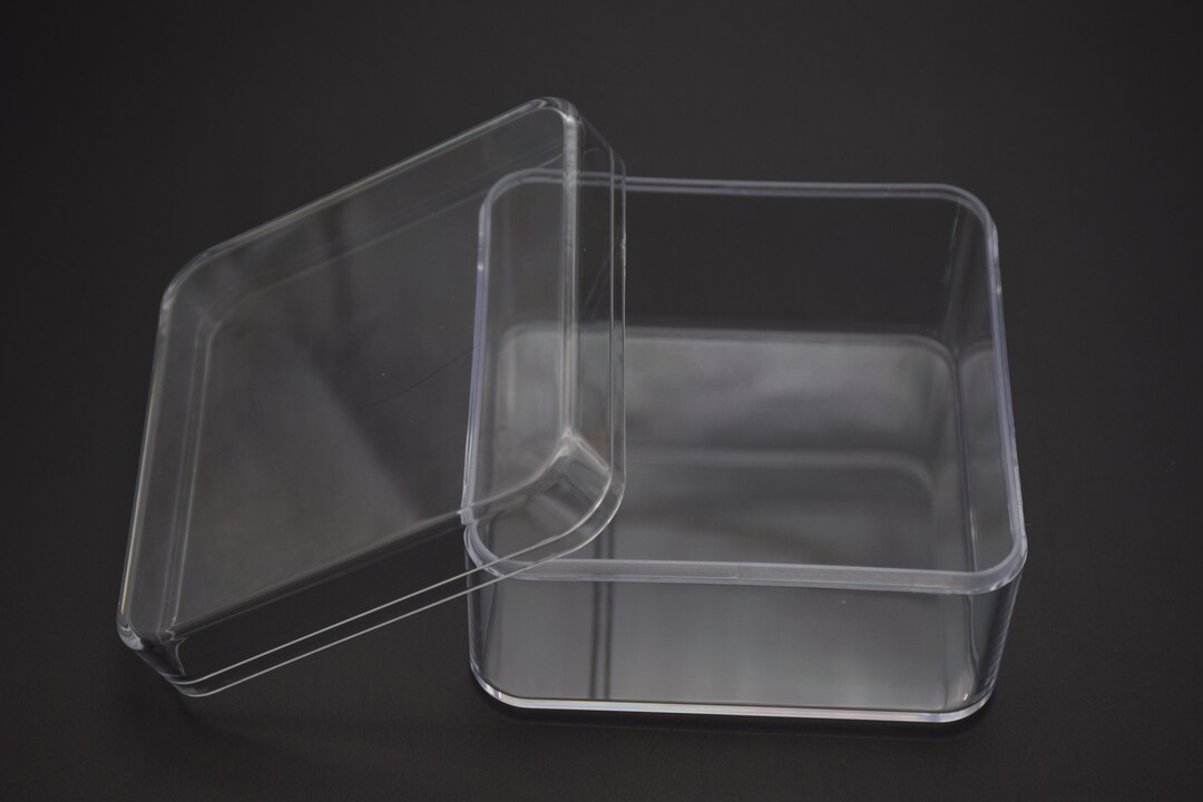Square Box Transparent 2pieces 85mmx85mmx50mm Square Clear Plastic Box,transparent Ps Box With ...