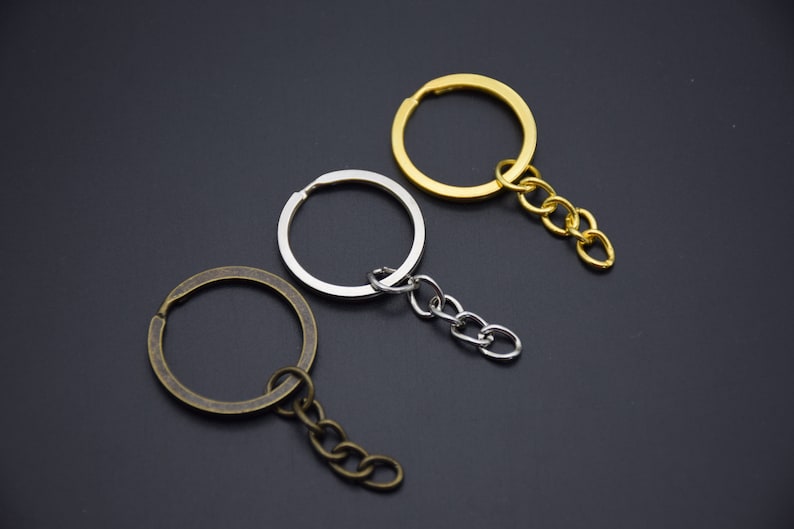 10 metal key chain rings25mm split key chain ring with 25mm Etsy