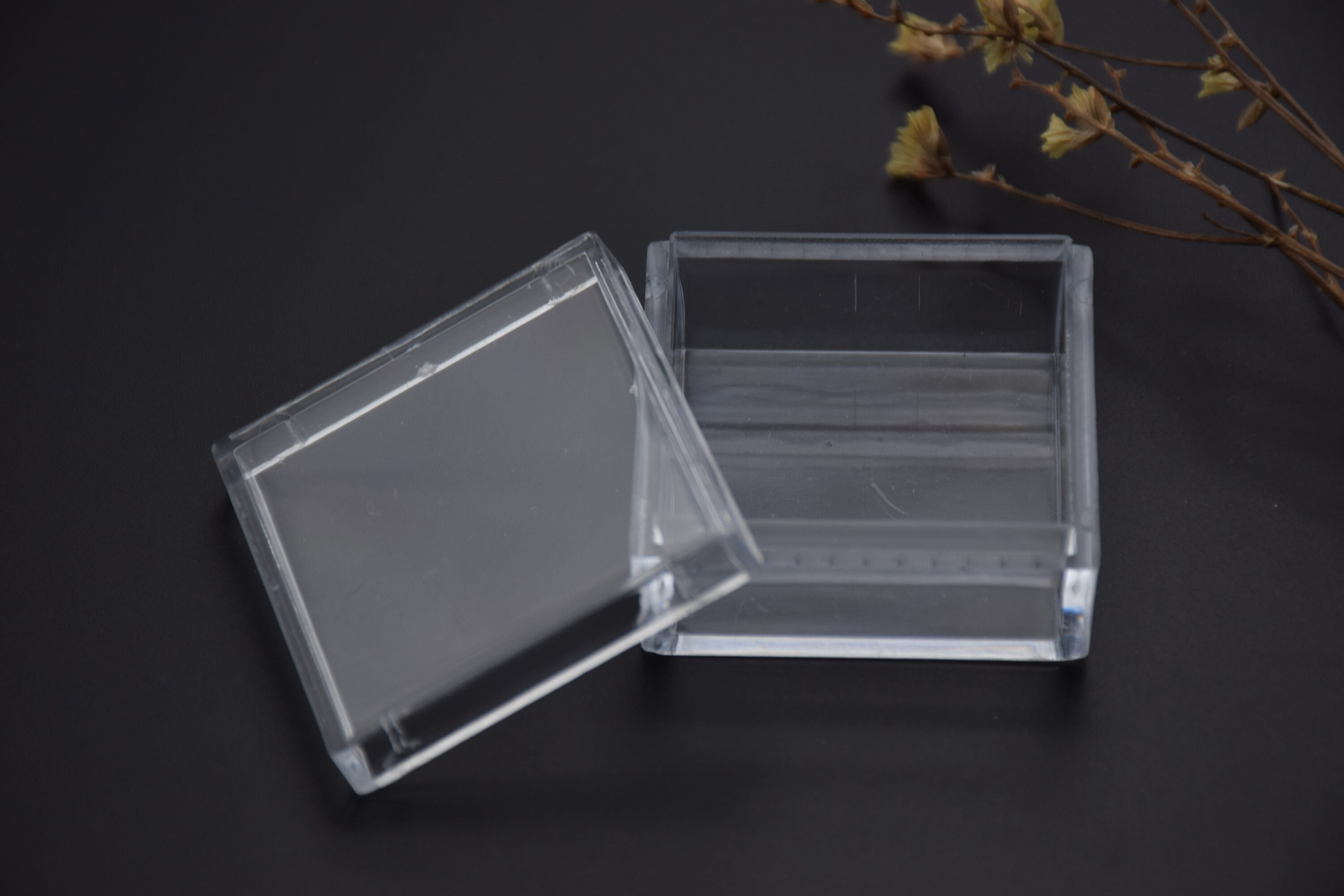 12pieces 40mmx40mmx24mm Square Clear Plastic Box,transparent Ps Box With  Lid,clear Box Container,plastic Cases AB54 