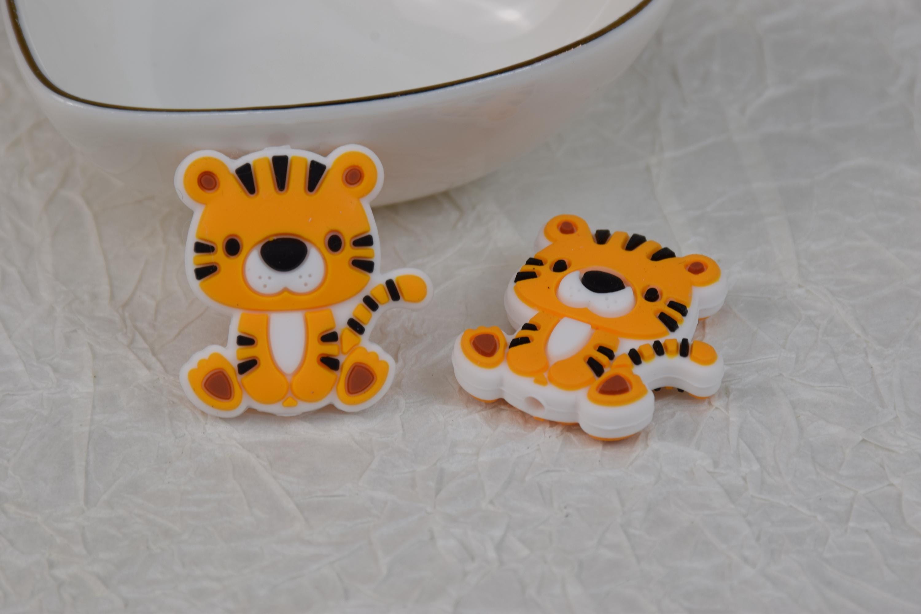 45 Cuentas De Silicona 15 Mm Con Formas De Animales 3D - Kit Para Manualidades, Llaveros Y Pulseras DIY (modelo Rana)