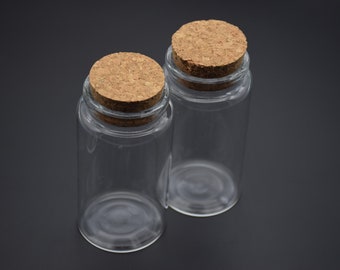 1Pcs 100ml Empty Clear Glass Bottles With Corks Stopper,Transparent Vials Jars Containers,Wishing Message Bottles Wedding Decoration Gifts