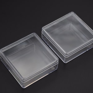 10 Stuks 50mmx50mmx20mm vierkante doorzichtige plastic doos, transparante ps doos met deksel, doorzichtige doos container, plastic gevallen AB67