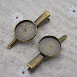 10 metal brooch pin with alligator clip 45mm,pad brooch tray 18mm,glue pad,bar pin back,prong needle,disk,for corsage,cameo,cabochon,bow