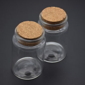 1Pcs 80ml Empty Clear Glass Bottles With Corks Stopper,Transparent Vials Jars Containers,Wishing Message Bottles Wedding Decoration Gifts