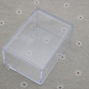 Scatola rettangolare in plastica trasparente da 2 pezzi 86mmx60mmx40mm, scatola ps trasparente con coperchio, contenitore trasparente, custodie in plastica AB119