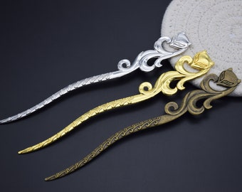 1Piece Metal Hair Sticks,Fox Hair Sticks,Fox Hair Pins,Animal Hair Stick,Metal Hair Pins,Metal Hair Picks ,Metal Hair Clips,16cm length