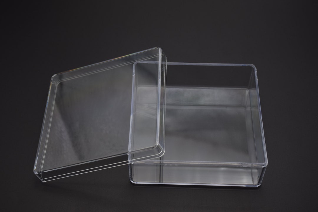 Square Box Transparent 2pieces 100mmx100mmx40mm Square Clear Plastic Box,transparent Ps Box ...