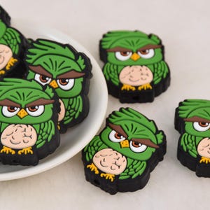 Cartoon Eule Tier Silikon Perlen,Fokal Perlen,Handgelenk Perlen,Charm Perle,Handwerk Zubehör,Perlen Zubehör,Großhandel Perlen,Bulk Perlen DIY