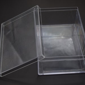 2pieces 130mmx90mmx50mm(height) Rectangle Clear Ps Box,transparent Ps ...