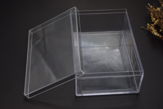 2pieces 130mmx90mmx50mmheight Rectangle Clear Ps Box,transparent Ps Box  With Lid,clear Box Container,plastic Cases AB57 