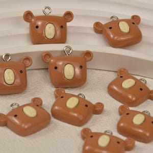 Resin Bear Animal Pendants,Plastic Gift Charm,DIY Jewelry Accessories,Keychain Earring Necklace Bracelet Decor,Embellishments,Ornaments