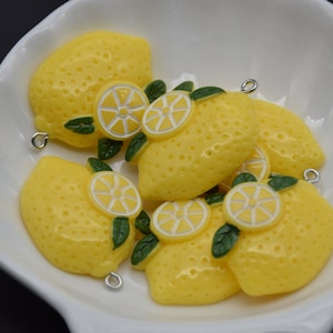 12 cabochon in resina limone frutta cabochon con retro piatto charms decorazione artigianale fai da te accessori cabine cammeo creazione di gioielli 36x26mm