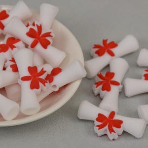 Abschluss Zertifikat Silikon Fokus Perlen,Diplom Geschenk Fokal Perlen,Handgelenk Perlen,Charms Perlen,Handwerk Perlen Zubehör,Großhandel Perlen