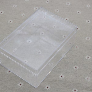 Boîte rectangulaire en plastique transparent, 2 pièces, 125mm x 85mm x 55mm, boîte ps transparente avec couvercle, conteneur transparent, boîtiers en plastique AB126