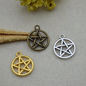 20 pentagram charm pendant, pentacle ornament necklace charm,jewelry charm,jewelry pendant,20x17mm
