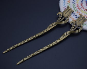 1Piece Metal Hair Sticks,Flower Hair Sticks,Tree Hair Pins,Floral Hair Stick,Metal Hair Pins,Metal Hair Picks ,Metal Hair Clips,16cm length