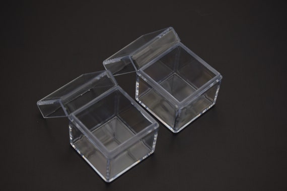6pieces 35mmx35mmx35mm Square Clear Plastic Box,transparent Ps Box