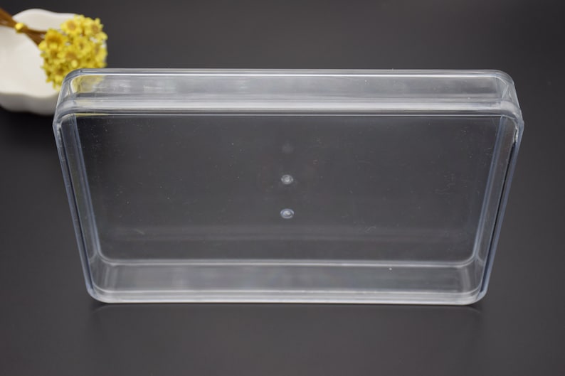 Boîte rectangulaire en plastique transparent avec couvercle, boîte transparente ps avec couvercle, conteneur transparent, boîtiers en plastique AB63, 183mm x 120mm x 26mm, 1 pièce image 2