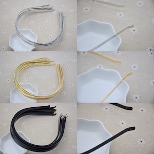 10 metal headband with bent end,7mm metal headband,blank headband,metal hair band,simple headband,plain headband,DIY hair accessories