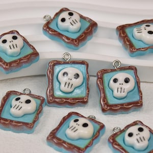 Resin Skeleton Skull Pendants,Plastic Gift Charm,DIY Jewelry Accessories,Keychain Earring Necklace Bracelet Decor,Embellishments,Ornaments