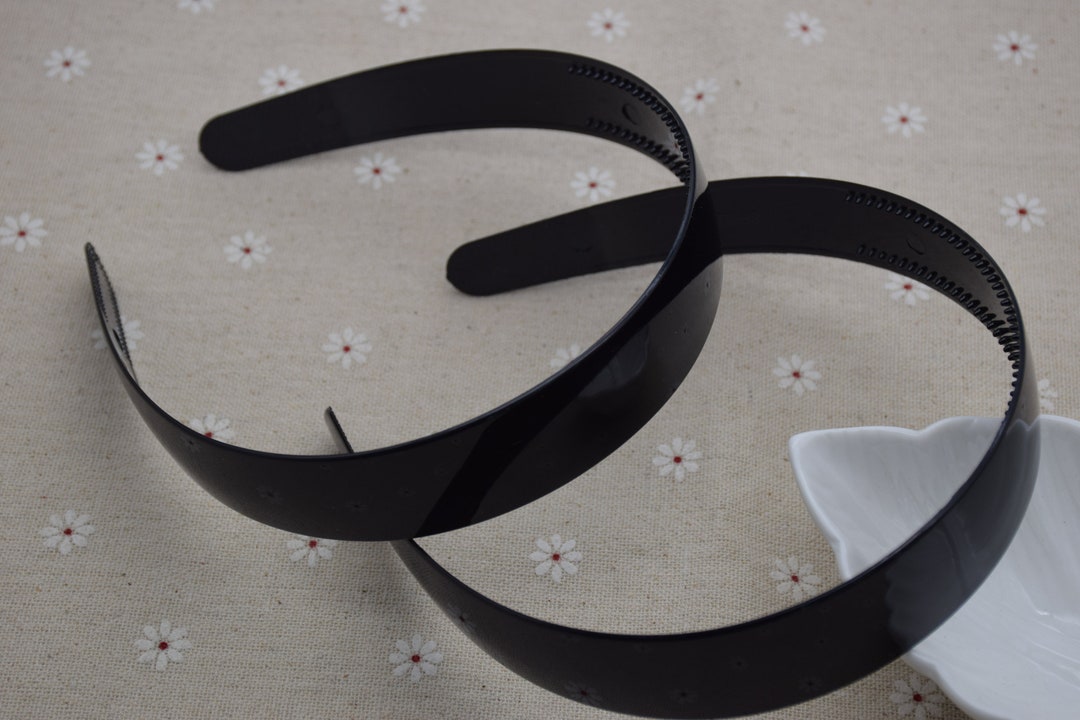 10pcs 25mm Plastic Headband Core Blank,plastic Hair Bands With Teeth